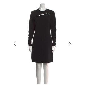 Boutique Moschino Black Long Sleeve Dress with Eyelet Detail